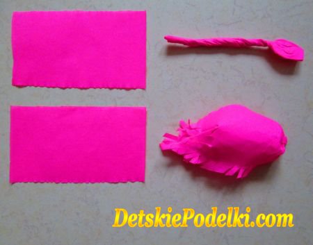 как сделать фламинго из бумаги