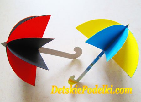 зонтик из бумаги